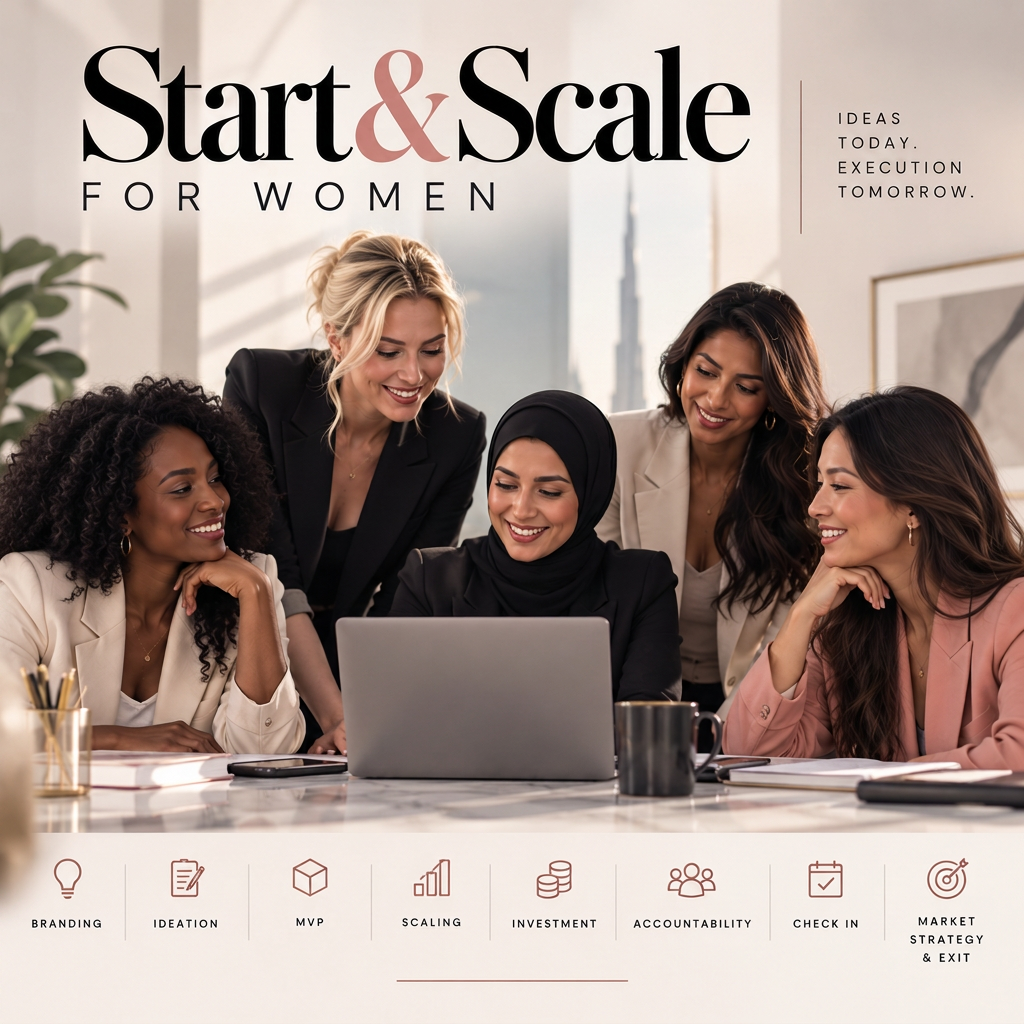 Start and Scale for Women: women founders working together in Dubai
